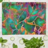 Handdoeken Floral Abstract Glas in lood (Gevouwen)