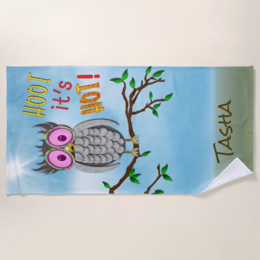 Handdoeken, grote koeienvangers, zonnebrillen, HOO Strandlaken (Voorkant)