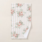 Handdoeken hebben Blush Pink Floral Vert ingesteld (Handdoek)