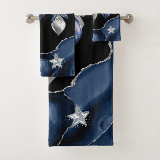 Handdoeken, kerstmis, bed set, Midnight Bad Handdoek (Insitu)