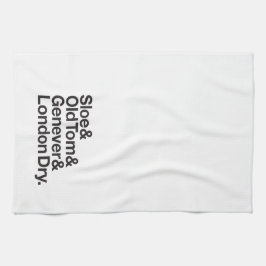 Handdoeken met gin-typen