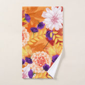 Handdoeken met herfstbladeren en bloemen (Handdoek)