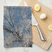 Handdoeken met sneeuw bedekte takken (Quarter Fold)