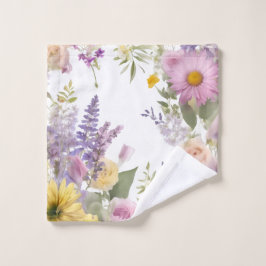 Handdoeken met voorjaarsbloemenontwerp