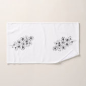 Handdoeken met zwarte en witte Floral (Handdoek)