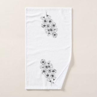 Handdoeken met zwarte en witte Floral