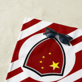 Handdoeken onder Chinese vlag (In situ)