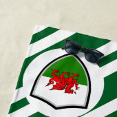 Handdoeken onder de vlag van Wales (In situ)