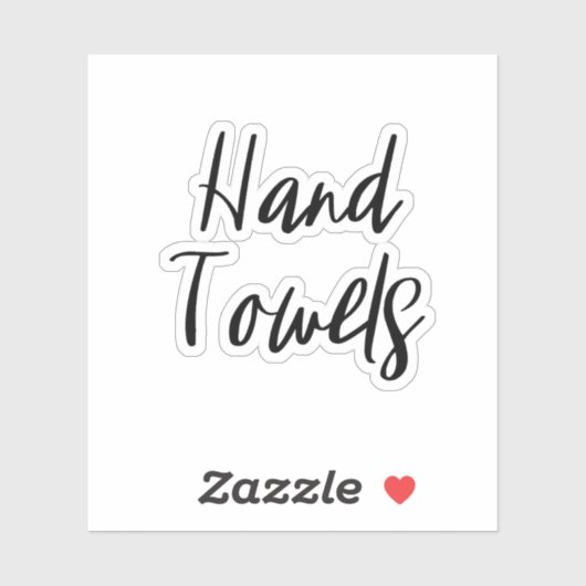 Handdoeken Opslag Sticker (Vel)