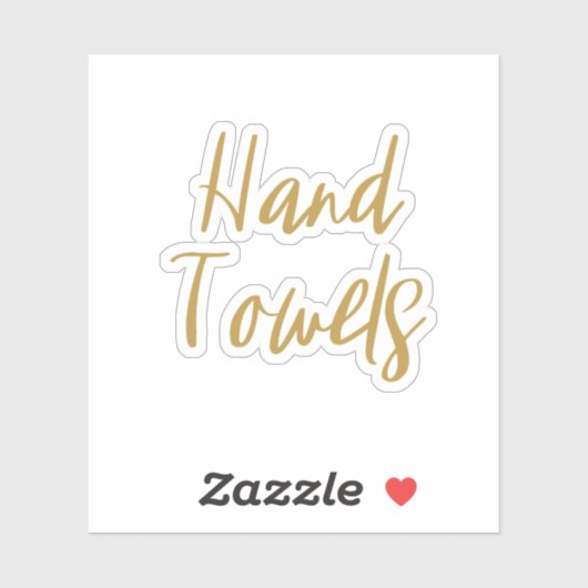 Handdoeken Opslag Sticker (Vel)