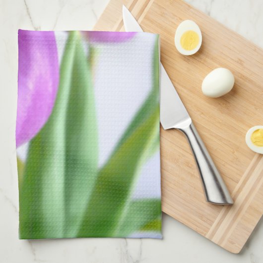 Handdoeken - Paarse Tulip Paaskeuken (Quarter Fold)