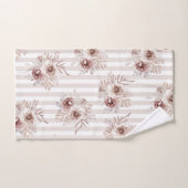 Handdoeken plaatste Neutrale Browns Floral Vert. W (Handdoek)