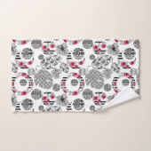 Handdoeken, rood en zwart, kantelen, patchwork, bi bad handdoek (Handdoek)