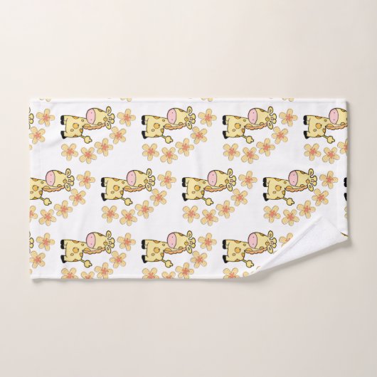 Handdoeken stellen Giraffe Floral (Handdoek)