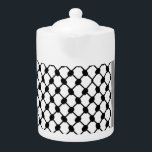 Handdoeken Theepot<br><div class="desc">Kufiya, kufiyyeh, kaffiyyeh of ook wel Hatta genoemd is een oud Palestijns traditioneel hoofdkledingpatroon dat een diepe waarde heeft voor elke Palestijn en later wereldwijd een symbool werd van verzet en vrijheid. Elk patroon in de Hatta Kufiya vertegenwoordigt de palestijnse elementencultuur. Dit ontwerp is voor Palestijnen, Palestijnse liefhebbers, pro-Palestijnse aanhangers...</div>