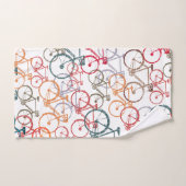 Handdoeken van Kleurrijke Fietsen Allover Gestempe (Handdoek)