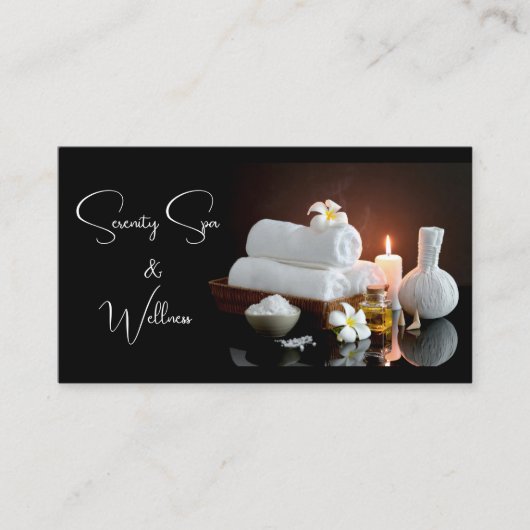 Handdoeken, ventilator, kaars, oliepomp en wasgoed visitekaartje (Voorkant)