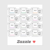 Handdoeken vervangen Wasserij Schoonmaak klusjes h Sticker (Vel)