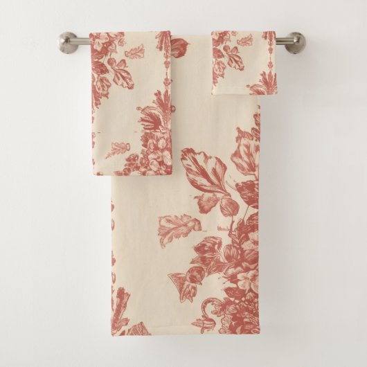 Handdoeken Vintage Rode Tapijt Ontwerp, Romantisch (Insitu)
