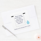 Handdoeken voor de instandhouding van water in het vierkante sticker (Envelop)