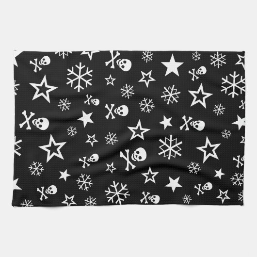 Handdoeken voor huid en snowflakes (Horizontaal)