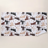 Handdoeken voor labrador Retriever en Botten (Voorkant)