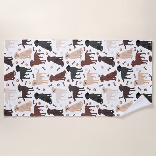 Handdoeken voor labrador Retriever en Botten (Voorkant)