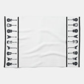 Handdoeken voor zwarte en witte gitaren (Horizontaal)