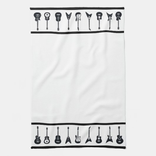 Handdoeken voor zwarte en witte gitaren (Verticaal)
