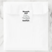 Handdoeken Warmte En Comfort Vierkante Sticker (Tas)