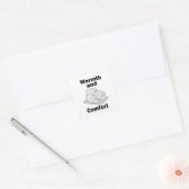 Handdoeken Warmte En Comfort Vierkante Sticker (Envelop)