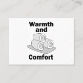 Handdoeken Warmte en Comfort Visitekaartje (Voorkant)