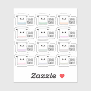 Handdoeken Wassen Schoonmaak Taken Herinnering Sticker