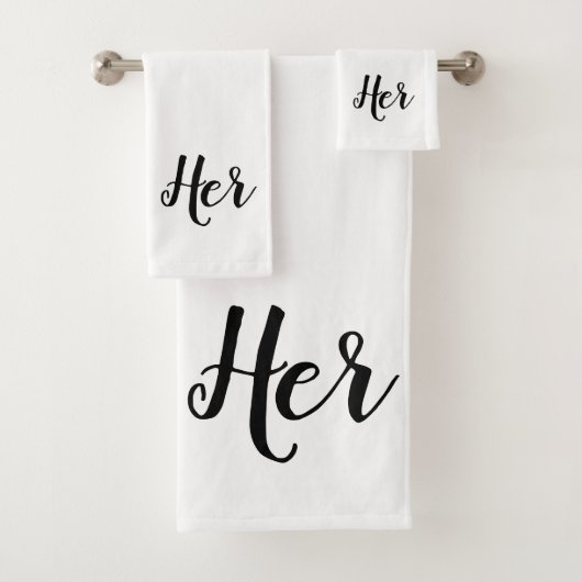 Handdoekenset met haar monogram bad handdoek (Insitu)