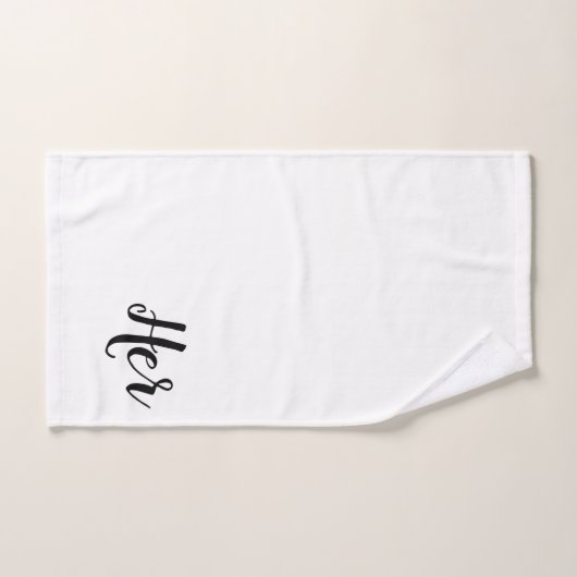 Handdoekenset met haar monogram bad handdoek (Handdoek)