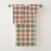 Handdoekenset met levendig ruitpatroon bad handdoek (Insitu)