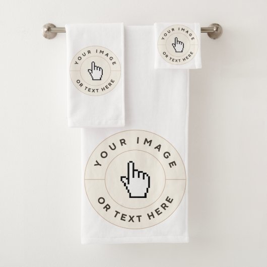 Handdoekset 3pc - Aangepast (Afbeelding/tekst toev Bad Handdoek (Insitu)