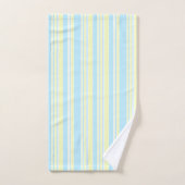 Handdoekset Blauw Geel Witte Stripe Bad Handdoek (Handdoek)