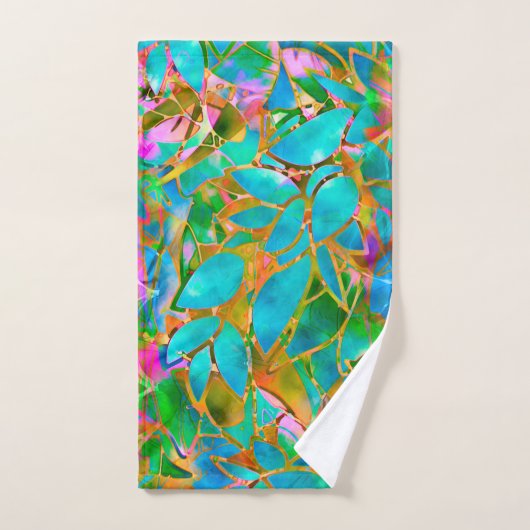 Handdoekset Floral Abstract Glas in lood Bad Handdoek (Handdoek)