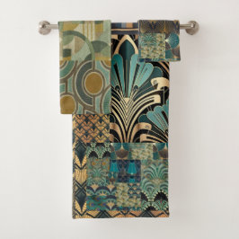 Handdoekset met art deco design bad handdoek