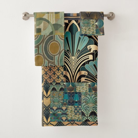 Handdoekset met art deco design bad handdoek (Insitu)