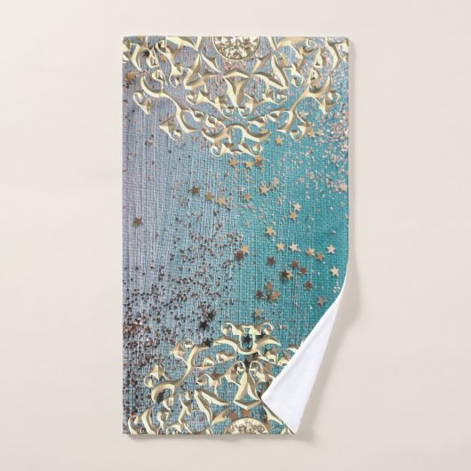 Handdoekset met glittergem mandala bad handdoek (Handdoek)