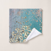 Handdoekset met glittergem mandala bad handdoek (Wasdoekje)