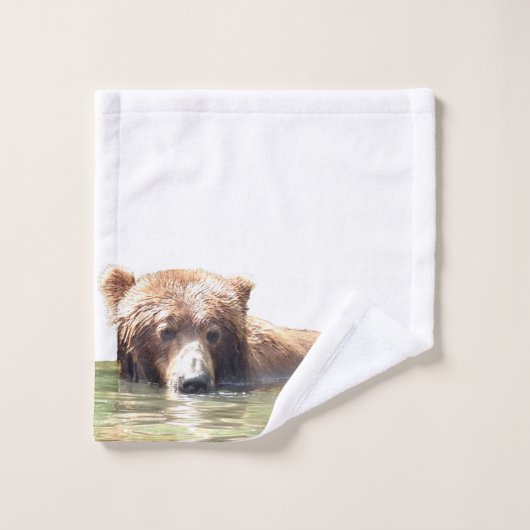 Handdoekset met grizzly beren en cubs bad handdoek (Wasdoekje)
