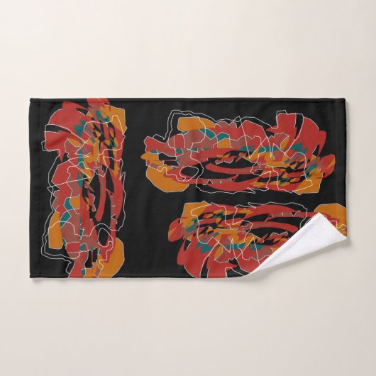 handdoekset met unieke abstracte illustraties bad handdoek (Handdoek)