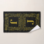 Handdoekset - Monogram J - Celtic Dragon Lijst Bad Handdoek (Handdoek)