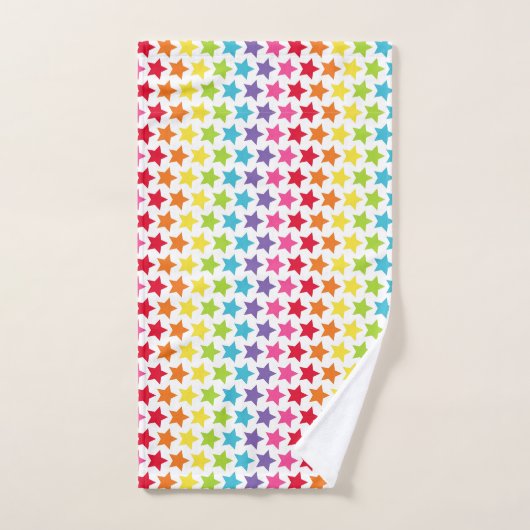 Handdoekset - regenboogsterstrips bad handdoek (Handdoek)