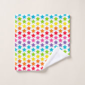 Handdoekset - regenboogsterstrips bad handdoek (Wasdoekje)