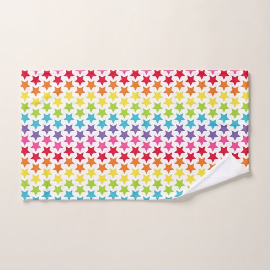 Handdoekset - regenboogsterstrips bad handdoek (Handdoek)