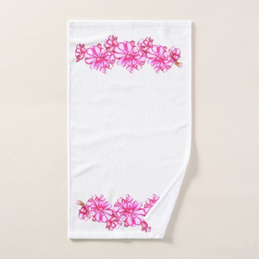 Handdoekset - Roze Geranium Blossom Bad Handdoek (Handdoek)